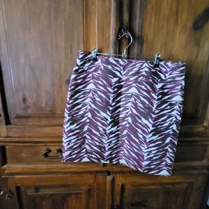 Merona Zebra Print Pencil Skirt - Purple and White